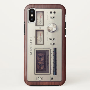 Retro Tech  Stereo Recorder Wooden Cabinet Case-Mate iPhone Case