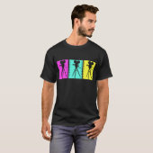 Retro Technicolor Camera Dark T-shirt (Voorkant volledig)