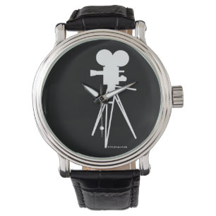 Retro Technicolor Movie Camera Silhouette Watch Horloge