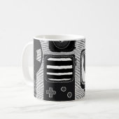 Retro technologie koffiemok (Voorkant links)