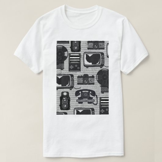 Retro technologie t-shirt (Design voorkant)