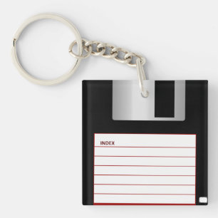 Retro technologie vintage floppy disk sleutelhanger