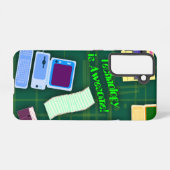 Retro Technology Fun Cartoon Kunstgroet Samsung Galaxy Hoesje (Achterkant horizontaal)