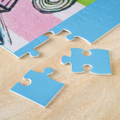 Retro Teen Party nodigt uit Legpuzzel (Zijkant)