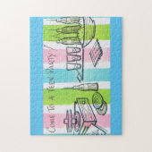 Retro Teen Party nodigt uit Legpuzzel (Verticaal)