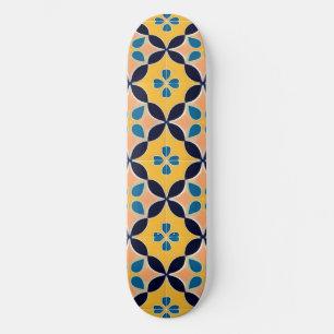 🎨 Retro Tegel Gloei 🌈 Kleurrijke Geometrische Persoonlijk Skateboard