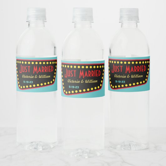Retro Teken Gewoon Getrouwd Water Fles Labels Waterfles Etiket (Flessen)