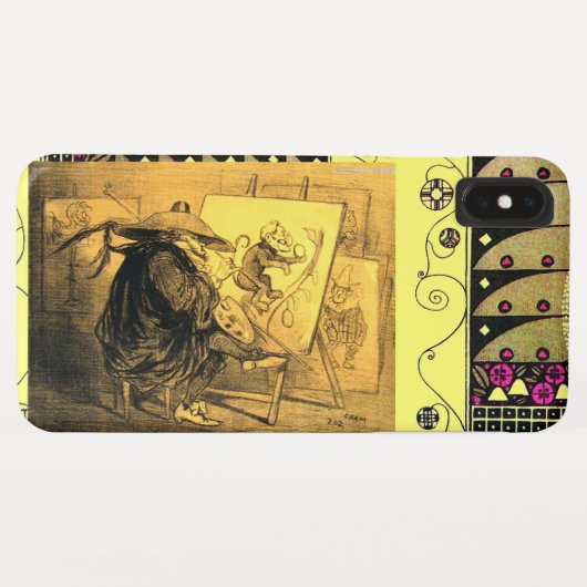 RETRO TEKENAAR TEKENT APENMENS CARTOON Case-Mate iPhone CASE (Achterkant (horizontaal))