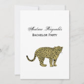 Retro tekening van een luipaard cheeta gevlekte ka kaart (Voorkant)