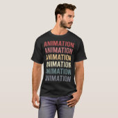 Retro Tekst Animatie T-shirt (Voorkant volledig)