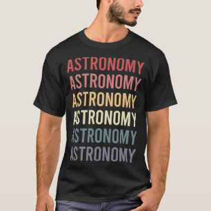Retro tekst astronomie t-shirt