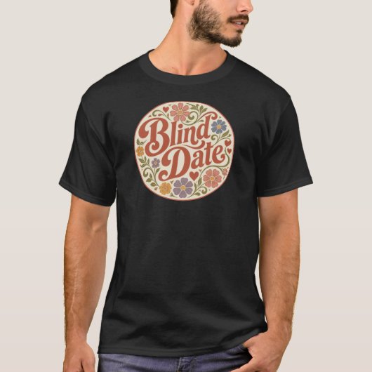 Retro tekst blind t-shirt (Voorkant)