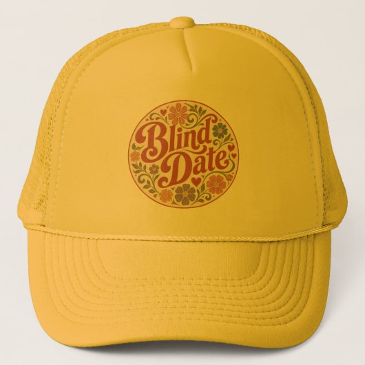 Retro tekst blind trucker pet (Voorkant)