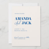 Retro tekst en foto bruiloft opslaan van de datum save the date (Achterkant)