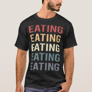 Retro Tekst Eten T-shirt