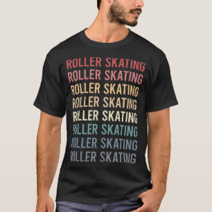 Retro Tekst Rolschaatsen Schaats Schaatser T-shirt