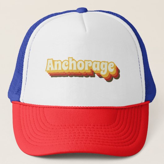 Retro tekst verankering trucker pet (Voorkant)