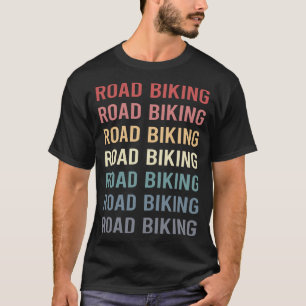Retro tekst wegfietsen t-shirt
