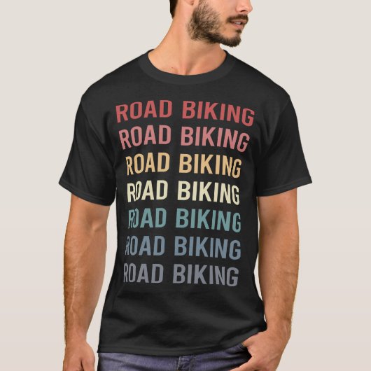 Retro tekst wegfietsen t-shirt (Voorkant)
