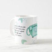 Retro Telefoon 50s Atomic Patroon Jade Green Grapp Koffiemok (Voorkant links)