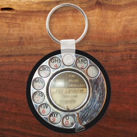 RETRO TELEFOON DIAL sleutelhanger (Voorkant)