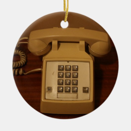  Retro Telefoon Keramisch Ornament (Voorkant)