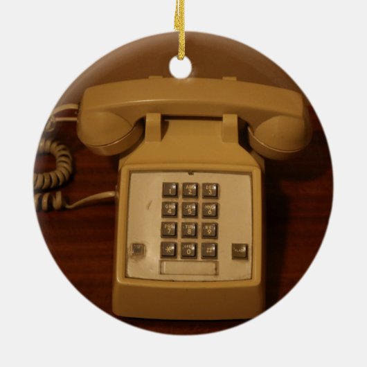  Retro Telefoon Keramisch Ornament (Achterkant)