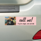 Retro Telefoon met Roterende Wijzerplaat,  Zaken Bumpersticker (Op auto)