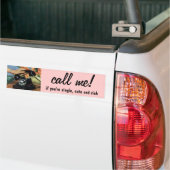 Retro Telefoon met Roterende Wijzerplaat,  Zaken Bumpersticker (Op Truck)