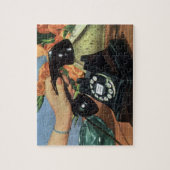 Retro Telefoon met Roterende Wijzerplaat,  Zaken Legpuzzel (Verticaal)