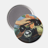 Retro Telefoon met Roterende Wijzerplaat,  Zaken Magneet (Voorkant / Achterkant)