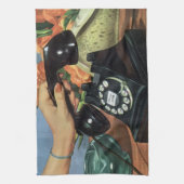 Retro Telefoon met Roterende Wijzerplaat,  Zaken Theedoek (Verticaal)