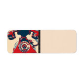 Retro telefoon retouradres label (Voorkant)