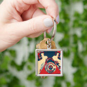 Retro telefoon sleutelhanger (Hand)