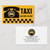 Retro Telefoon Taxi Driver Visitekaartje (Voorkant / Achterkant)