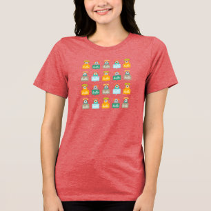 Retro telefoon vintage meisjesachtig hallo schatti Tri-Blend shirt