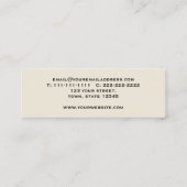 Retro Telefoon Zwart Oude Stijl Professioneel Mini Visitekaartje (Achterkant)