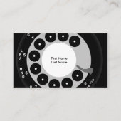 Retro Telefoon Zwart & Wit Business/Profiel Kaart Visitekaartje (Achterkant)