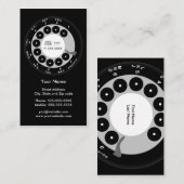 Retro Telefoon Zwart & Wit Business/Profiel Kaart Visitekaartje (Voorkant / Achterkant)