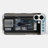 Retro telefooncel ontwerp, vintage telefooncel kun Case-Mate iPhone case (Achterkant (horizontaal))