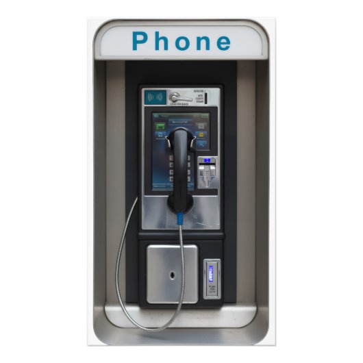 Retro telefooncel ontwerp, vintage telefooncel kun foto afdruk (Voorkant)