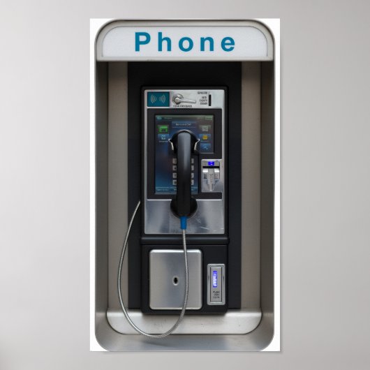 Retro telefooncel ontwerp, vintage telefooncel kun poster (Voorkant)