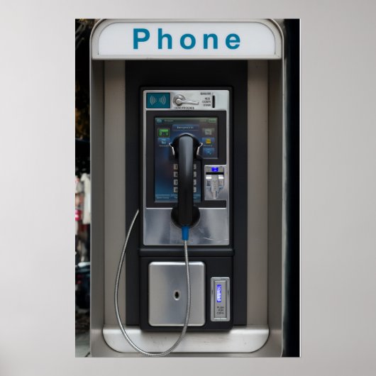 Retro telefooncel ontwerp, vintage telefooncel kun poster (Voorkant)