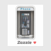 Retro telefooncel ontwerp, vintage telefooncel kun sticker (Vel)