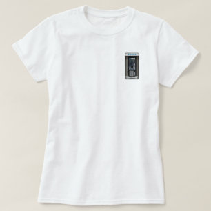 Retro telefooncel ontwerp, vintage telefooncel kun t-shirt