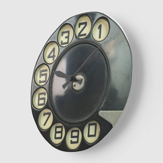 -retro-telefoonnummerschijf roterend grote klok (Hoek)
