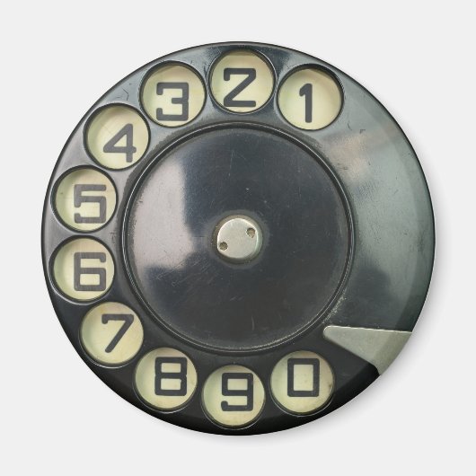 -retro-telefoonnummerschijf roterend magneet (Voorkant)