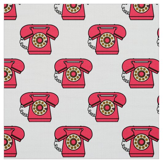 retro telefoonpatroon stof (Swatch)