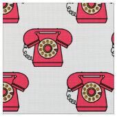 retro telefoonpatroon stof (Close Up)