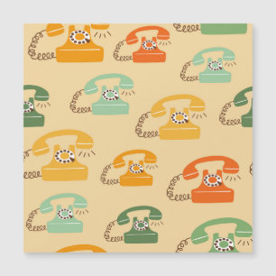 Retro telefoons, kleurrijk naadloos patroon.